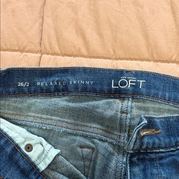LOFT Classic Blue Straight Leg Jeans - Picture 2 of 5
